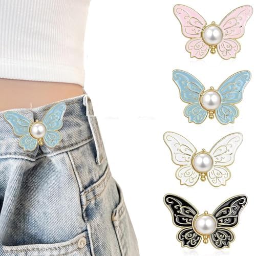 ECAPT Butterfly Shape Jeans Button Clip | Adjustable Waist Fitting Tool for Denim Pants, Shorts, Skirts & Dresses-image-23