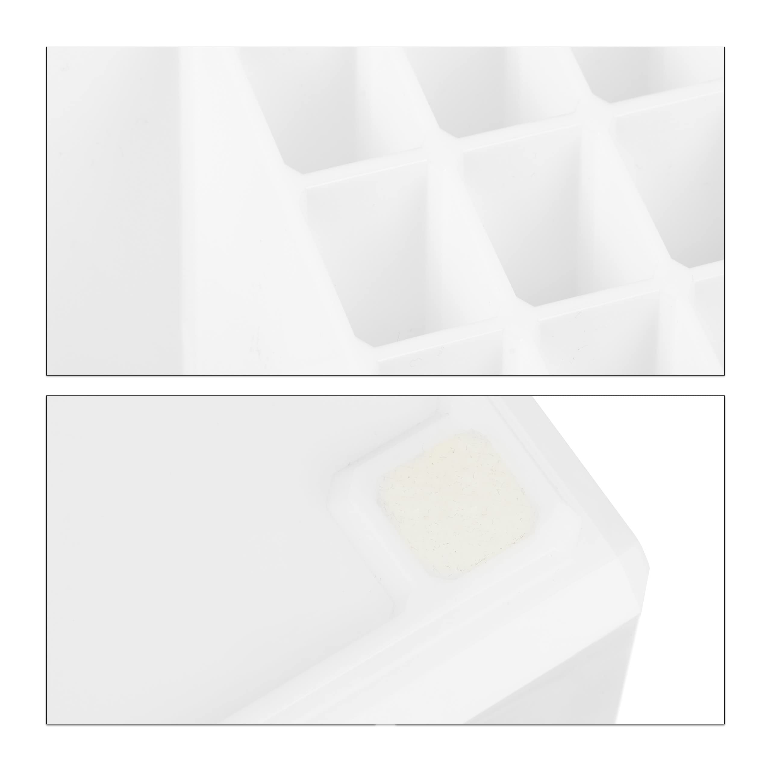 Relaxdays Organizer Make-up, Contenitore con Porta-Rossetti e 4 Cassetti, Acrilico, Beauty Box Salvaspazio, Bianco