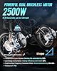 eAhora Romeo Ⅱ(2025 Upgraded) 2500W Electric Bike for Adults, 52V 60Ah Dual Motor Ebike, 200 Miles Long Range Ebike, 40MPH Fastest Electric Bicycle, 20" Fat Tire Electric Mountain Bike, UL2849 & App #3