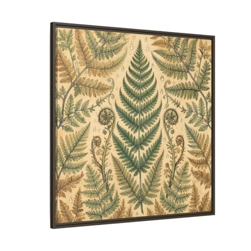 Toile fougère vintage 90x90 cm pour habiller un grand mur vide