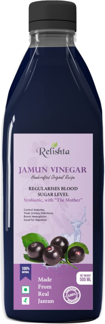 Relishta Jamun Vinegar with Mother Handcrafted Original Recipe & Traditional Taste - Unfiltered, Raw | Manages Weight, Regulates Blood Sugar, Prevents Urinary Infections | 500ml , Unpasteurized Jamun Fruit Vinegar (B09YRS1JTN) Amazon Price History, Amazon Price Tracker