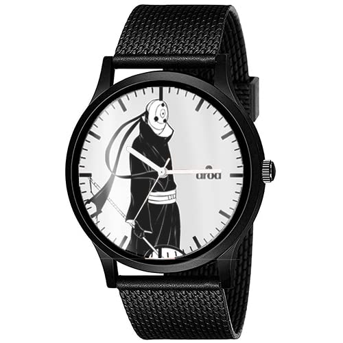 AROA Watch New Watch for Obito Uchiha Black Metal Type Rubber Analog Watch White Dial for Men Stylish Watch for Boys (B0BZ52MR9P) Amazon Price History, Amazon Price Tracker