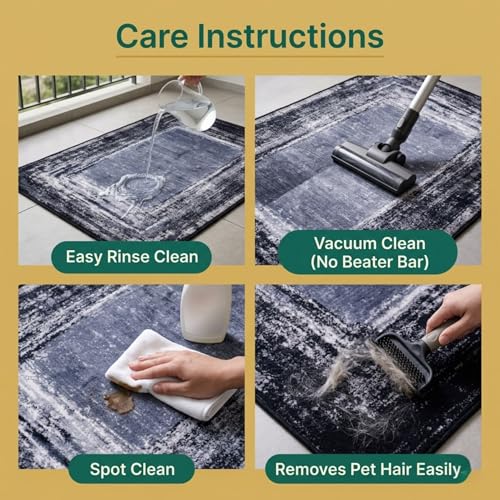 Image of Dream Weaverz Anti Slip Rectangular Carpet for Living Room & Hall | Silk | Flat Woven Soft Washable Floor Mat for Home, Bedroom Floor & Kitchen | Durable Anti Skid Rug for Daily Use (4 X 6) feet