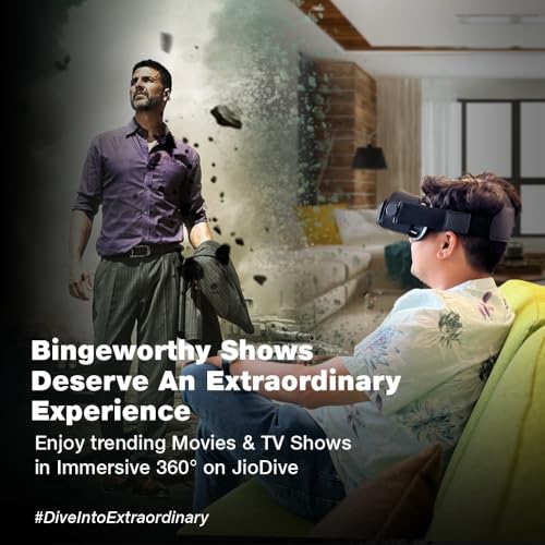 JioDive VR Headset | Immersive 360° Viewing Experience | Live Sports, Movies, TV Shows & Live TV Channels | VR Games & YouTube 360 | Supports 4.7-6.7" Android & iOS Phones | Black 3 51Ag3o0BjmL