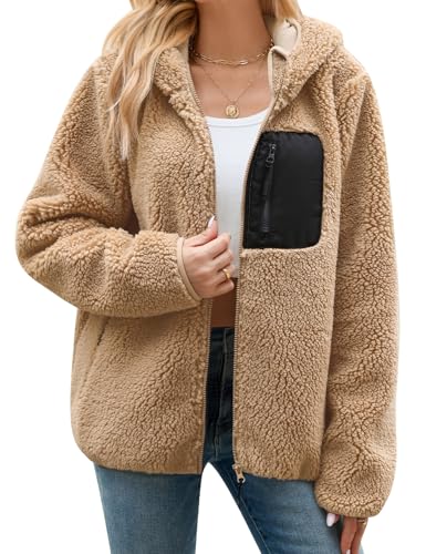 RITOSTA Felpa Pile Donna Lungo Felpe con Cappuccio Giacca Caldo