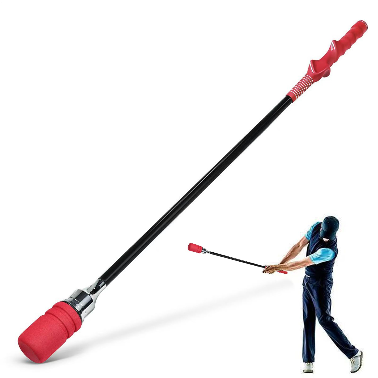 Golf Swing Corrector Stick - Strumento di allenamento con impugnatura | Dispositivo portatile per esercizi di postura, equilibrio, allineamento delle braccia, ideale per esercizi a casa, palestra