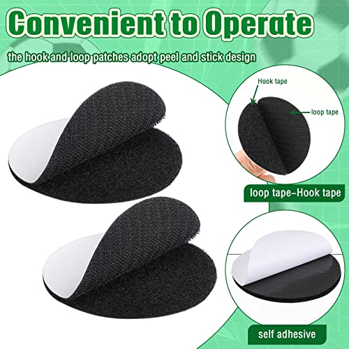 12 Pairs Referee Patch Hook And Loop Dots 3 Inch Self Sticky Circle Hook And Loop Round Adhesive Loop Tape Double Sided Hook And Loop Fasteners For Home Office School Wall Decor Tool Hanging #TOP3