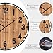EMAX HOME Large Old Town Farmhouse Wall Clock 30 Inches Rustic Antique Wood with Metal Circle and Large Numerals Silent Battery Operated Wall Clock for Office Kitchen Bedroom Living Room