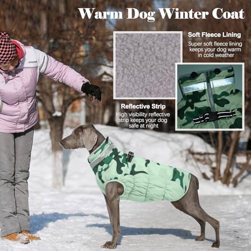 Image of Lelepet Warm Dog Winter Coat Dog Coats for Small Dogs Waterproof Dogs Jacket with Harness Built in Reflective Cold Weather Coats Windproof Zip-Up Winter Fleece Vest Snowsuit Chihuahua XS