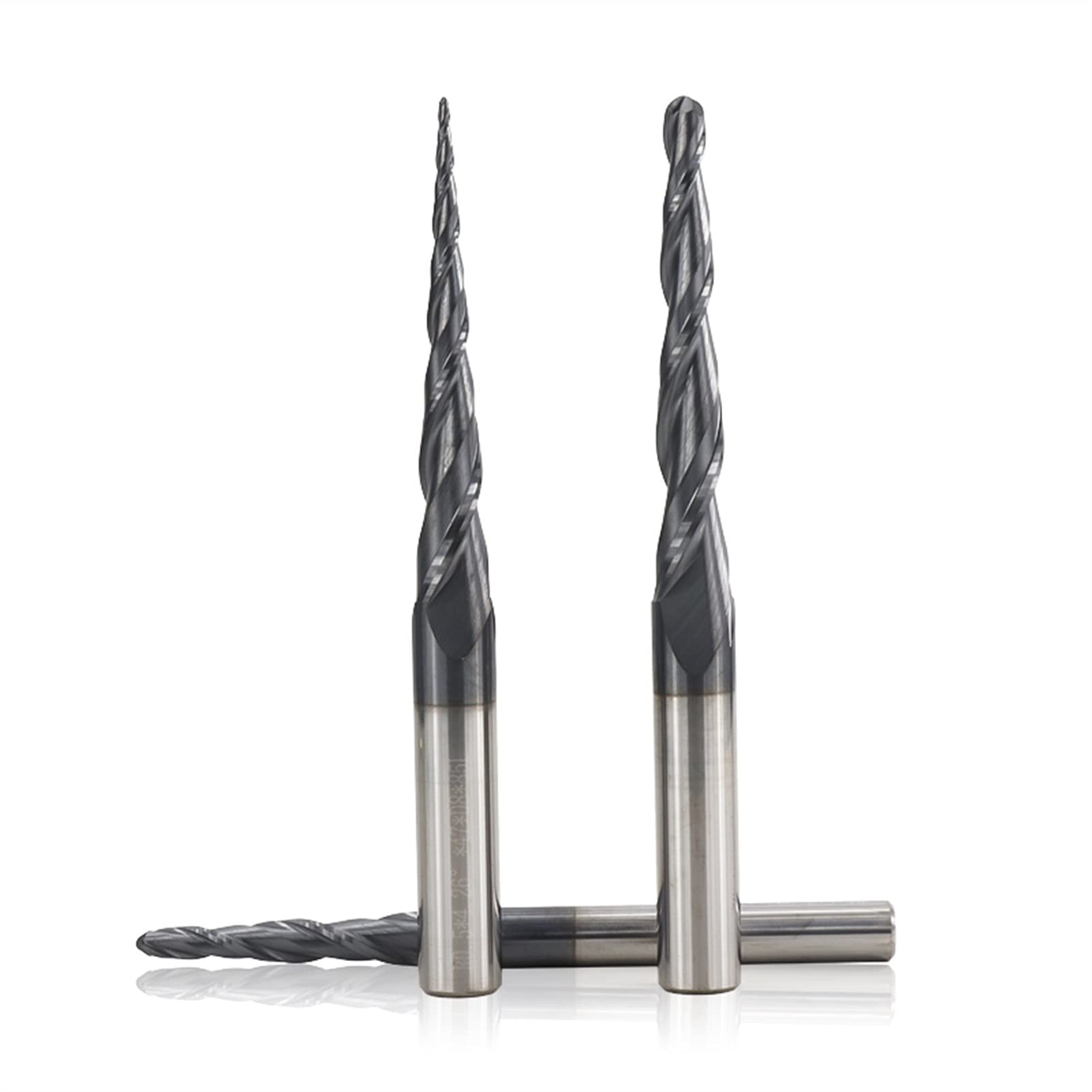 YINGJUN Tungsten Carbide Tapered Ballnose Fin Mill R0.25-R2.0 bit de enrutador CNC for Cortador de molienda de Madera CNC Grabado bit (Size : R1.5xD6x30.5x75L)