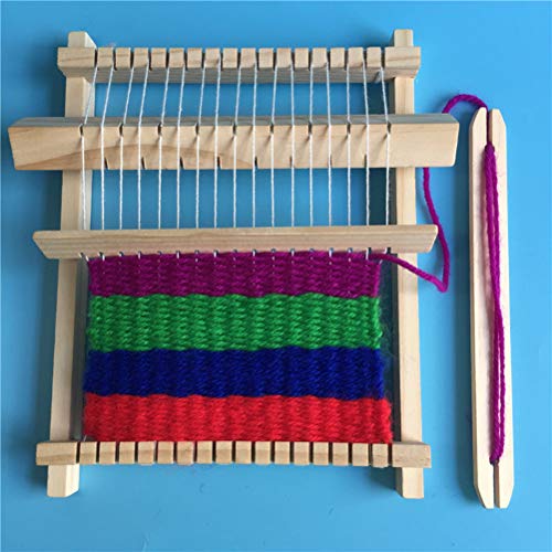 Qingsi 2 Set Children's Wooden Weaving Loom Kit Diy Hand-Knitted Machine Hand Knitting Loom Diy Woven Set For Beginners And Kids #TOP6
