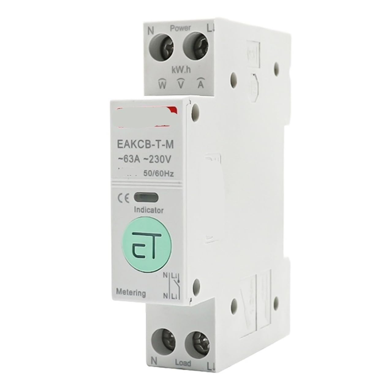 Disyuntor inteligente de 63A para control remoto y medicion de energia