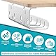 Kabelkanal Schreibtisch fürs Kabel Management - 2er Set Edelstahl Kabel Organizer Schreibtisch - Inkl. Zubehör - Kabelmanagement Schreibtisch - Cable Organizer Desk, White