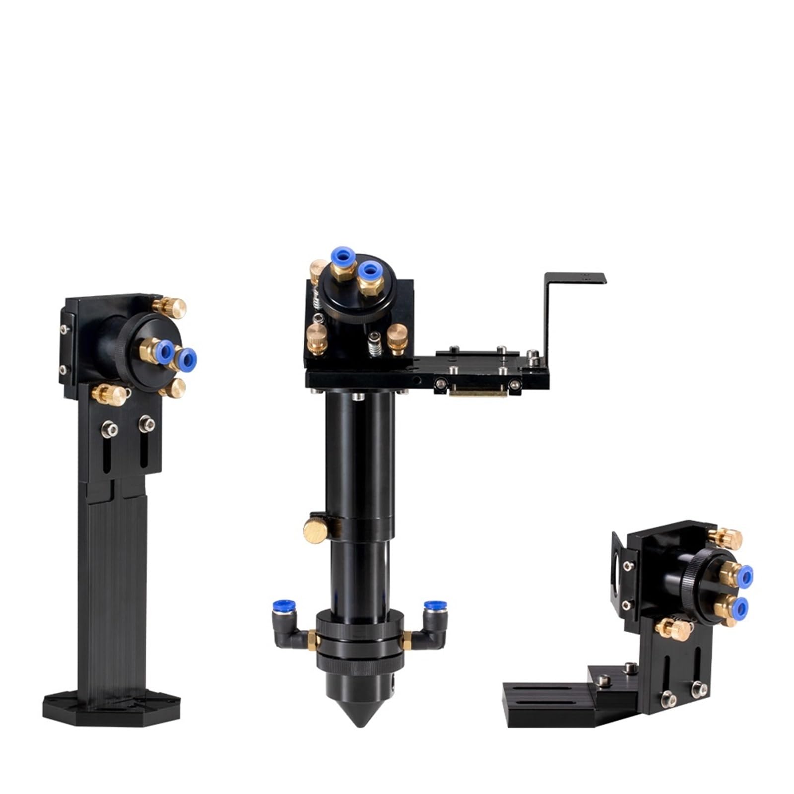 CO2 Laser Head Set with Water Cooling Interface Mirror Dia. 30 / Lens Dia. 25 FL 63.5&101.6 Integrative Mount Holder(1st Mirror Mount)