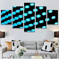 SIGNWIN 5 Panel Canvas Wall Art Modern Art Abstract Closeup Industrial Modern Art Multicolor Patterns for Home Decorations Ready to Hang - 60