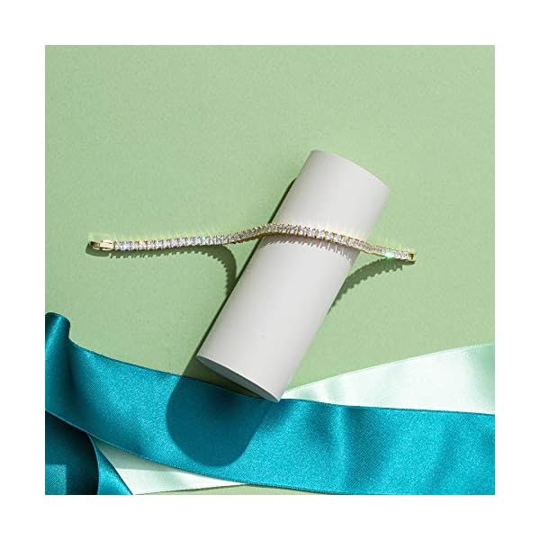 PAVOI-14K-Gold-Plated-Princes-Cut-Cubic-Zirconia-Classic-Tennis-Bracelet-Gold-Bracelets-for-Women-3mm-CZ-Size-65-75-Inch PAVOI 14K Gold Plated Cubic Zirconia Classic Tennis Bracelet | White Gold Bracelets for Women | 3mm CZ, 7 Inches