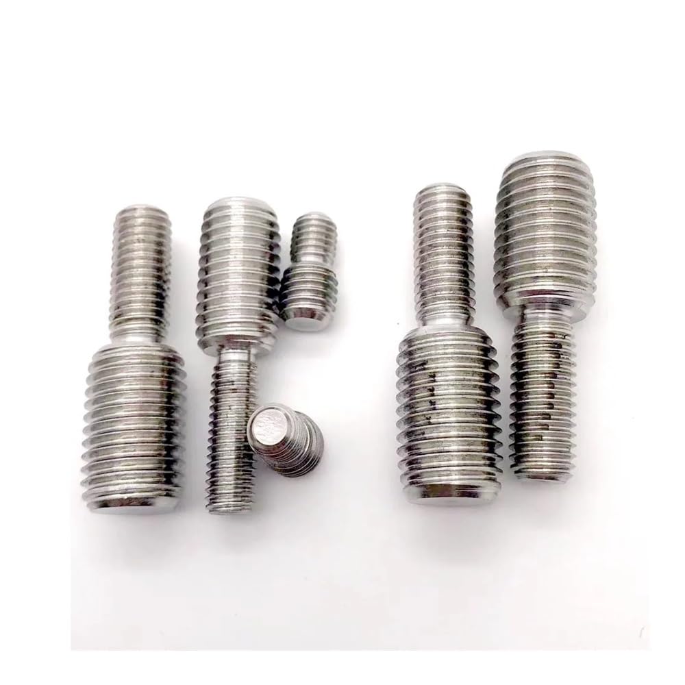 METALLIXITY Double Ended Stud Screws (M6 Thread 50mm Length) 20pcs, 304