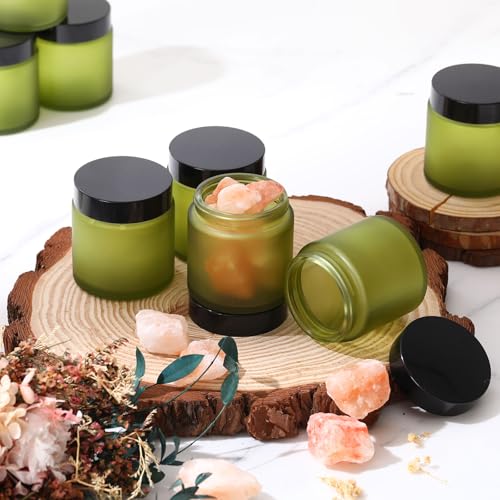 Image of Norme 96 Pcs 4 oz Glass Jars with Lids Cosmetic Jars, Pea Green