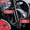 GADLANE Twin Bar Steering Wheel Lock - Car Steering Lock, Anti-Theft Device, Strong Car Security for Cars, Van & Caravan with 2 Keys (Black) #2