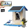 TREEBIRDY Smart Bird Feeder Camera - 4MP 2.5K Full HD, 64G TF Card Included, Solar Powered Wireless, Auto Capture Bird Video & Notify Detected Birds, AI Identify 11000+ Birds Feed Watching Camera
