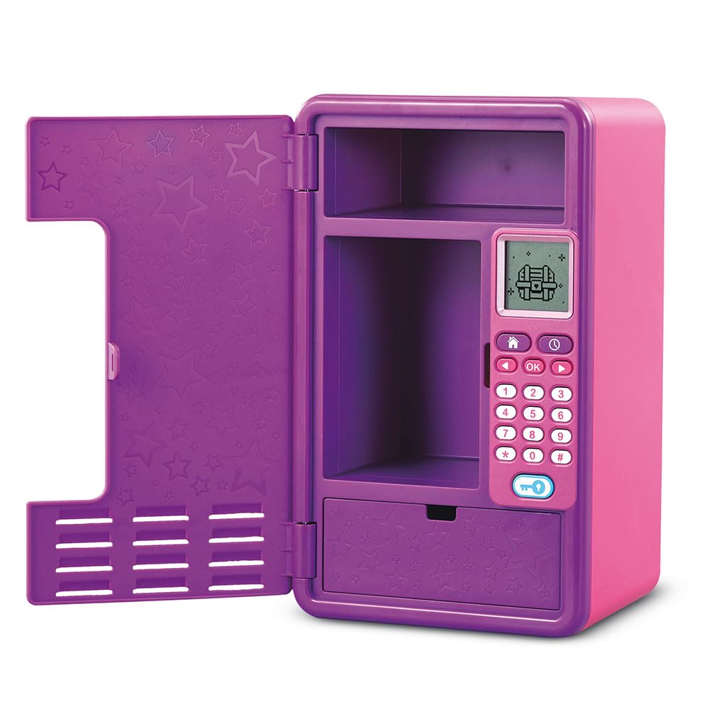 VTech - KidiSecrets, Mon Casier MagicLocker Violet et Rose, Coffre-Fort Secret avec Code, Enceinte, Jeux, Réveil, Boîte à Trésors à Personnaliser, Cadeau Enfant de 6 à 12 Ans - Contenu en Français