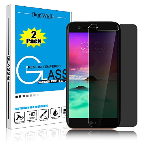 [ 2 Pack ] DONWELL 2017 LG Stylo 3 Privacy Anti Spy Anti-Glare Ballistic Tempered Glass Screen Protector for LG Stylo 3 Plus/Stylus 3 / LS777 5.7