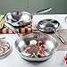 SLOTTET 11.5 Inch Tri-Ply Stainless Steel Frying Pan,Whole-Clad No Coatings Skillet with Stay-cool Handle for Cooking,Dishwasher and Oven Safe,Induction Pans