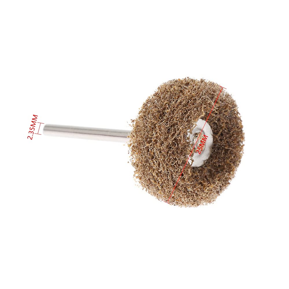 100 Spazzole Abrasive In Nylon Con Codolo 2,35 Mm - Per Levigatura E Lucidatura Fai Da Te - Foto 8