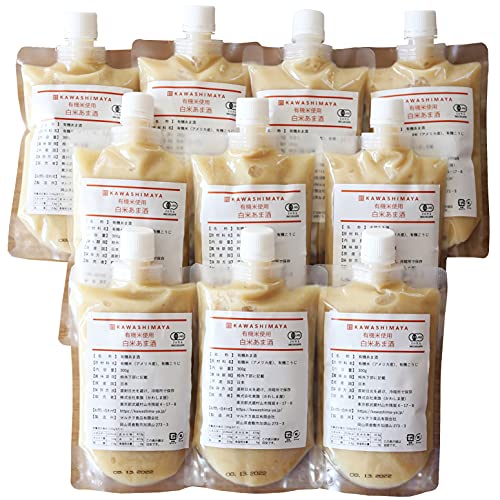 Organic Amazake Drink from Fermented White Rice and Koji 300g (10.5oz) - Non Alcoholic, Made in Japan, by Kawashimaya (Pack of 10) Organic Amazake Drink from Fermented White Rice and Koji 300g (10.5oz) - Non Alcoholic, Made in Japan, by Kawashimaya (Pack of 10)