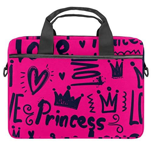 Sac à bandoulière pour ordinateur portable 13-14 pouces rose à motif Jour des morts