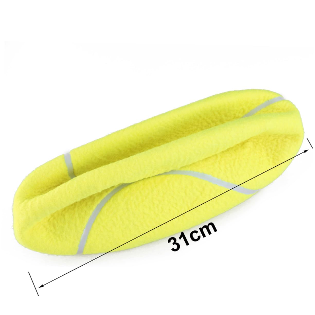 Cabilock Pallone da Tennis Gigante 24cm per Animali Gonfiabile in Gomma con Ago 2 Unitá