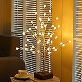 🎄 【Lámpara Golden Tree】El árbol bonsai artificial es de color dorado y tiene 23.6 "de alto, y tiene una base de 11.5cm * 11.5cmcm, con ramas doradas y adornos de bolas de cristal en las ramas. Estoy al final de cada rama. es una bombilla LED de alta calidad (48 LED en total), que es hermosa y maravillosa por la noche, crea una atmósfera de felicidad y romance.