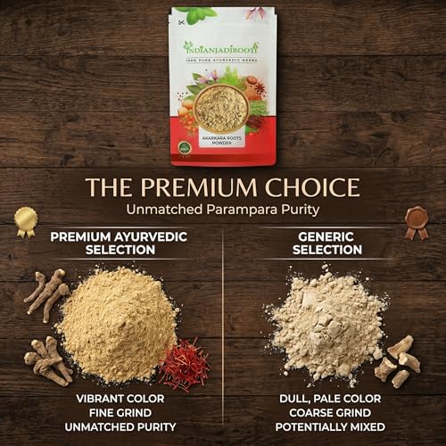 Image of IndianJadiBooti Pure Akarkara Powder (Pellitory Root) | Traditional Botanical for Oral Harmony, Vocal Clarity & Nervine Vitality 250 Grams