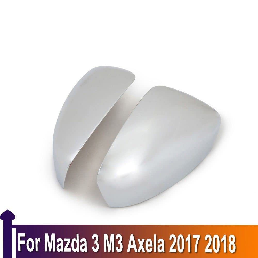 Side Door Rearview Mirror Cover, for Mazda, 3 M3 Axela 2017 2018 ABS Chrome Trims Car Exterior Accessories Sticker Styling Couvre-Rétroviseurs