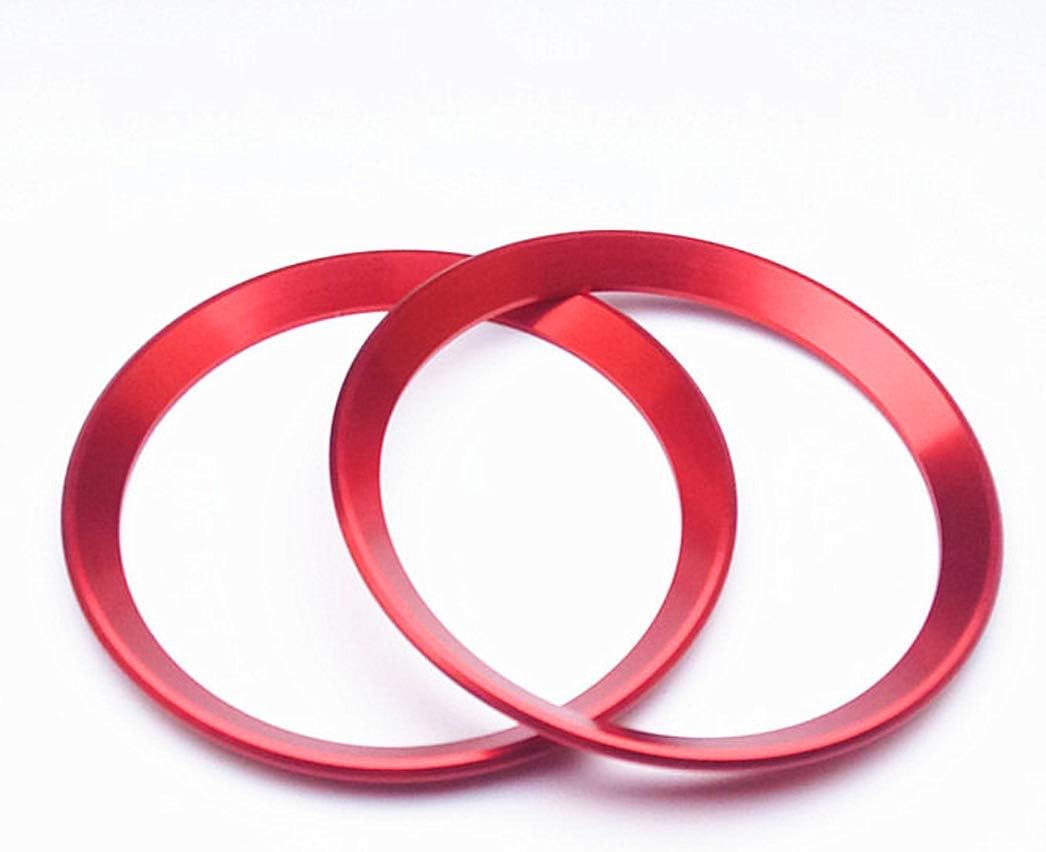 Car Interior Modification Accessories Fit for Alfa Romeo Giulia Stelvio 2015-2023 Aluminum Alloy Upgrade Decoration Accessories (red, Air Conditioning Outlet Ring 4pc/Set)