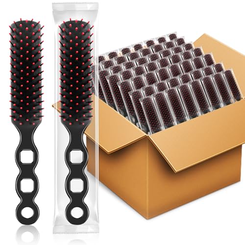 NICEMOVIC Hair Brushes Bulk 110 Pack for Homeless Bulk Hair Brushes Comb Set Disposable Individually Wrapped Homeless Care Package Supplies Bulk Hair Combs Hygiene Supplies for Shelter Hotel