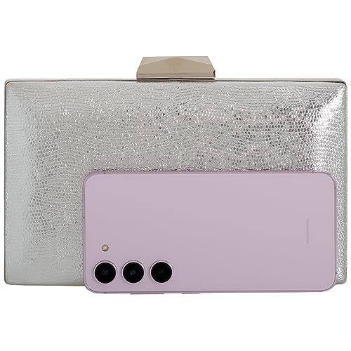 Image of JNB Women's Metallic Material Hard Case Evening Party Clutch