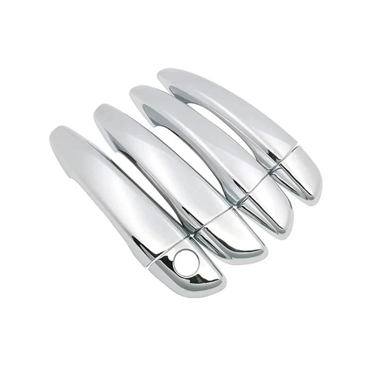 Piwine Metallic Silver Car Exterior Door Handle Cover For Opel For Corsa F 2020-2023 Cover Assembly