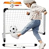 LZHDZQD Fußballtor Kinder Fussball Set, Klappbar Fußballtor 90x60cm + Mini Fussball 16cm Set, Fussballtore für Garten Kinder, Kleines Klappbar Fussballtor für Outdoor Indoor Und Outdoor