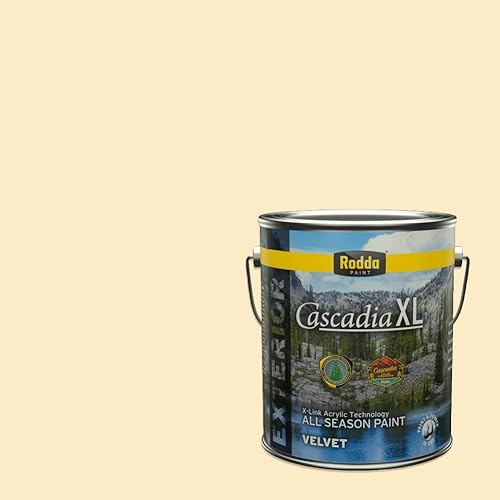 Vista 50 de Rodda Paint CASCADIA ZERO Interior Semi-Gloss Paint & Primer in One, Quart, Gold Tweed