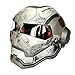 GENGJ Hombre de Hierro Integral Motocicleta Casco, Transformers Casco,Plata,M