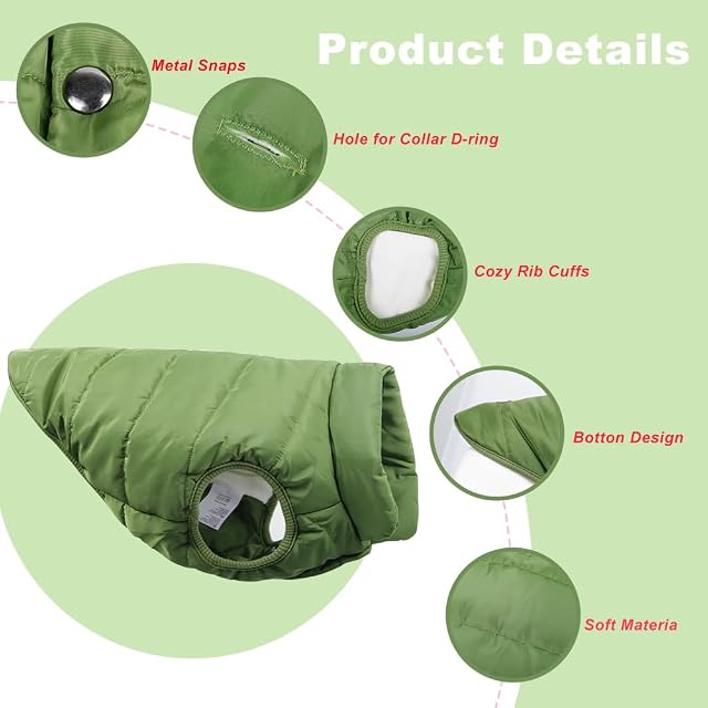 Foto 4 de 8 de meioro Chaquetas para Perros Calentar Abrigos Ropa para Perros Cat West Abrigo Forrado de Invierno Chaleco…
