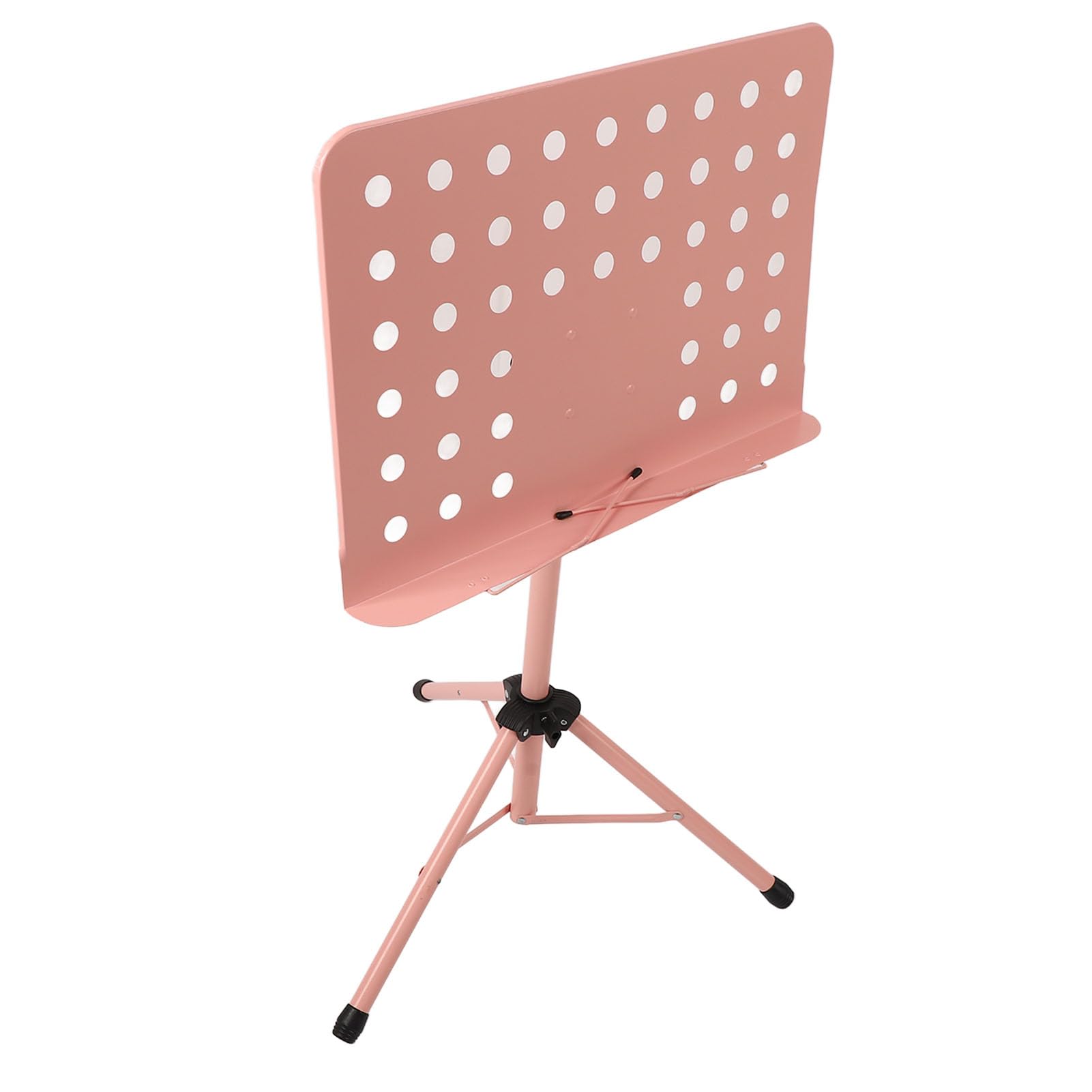 Professional Adjustable Sheet Music Stand for Musicians Guitar Violin Orchestras, Sturdy ABS Metal Material, Foldable for Performances (Purple) (Pink)