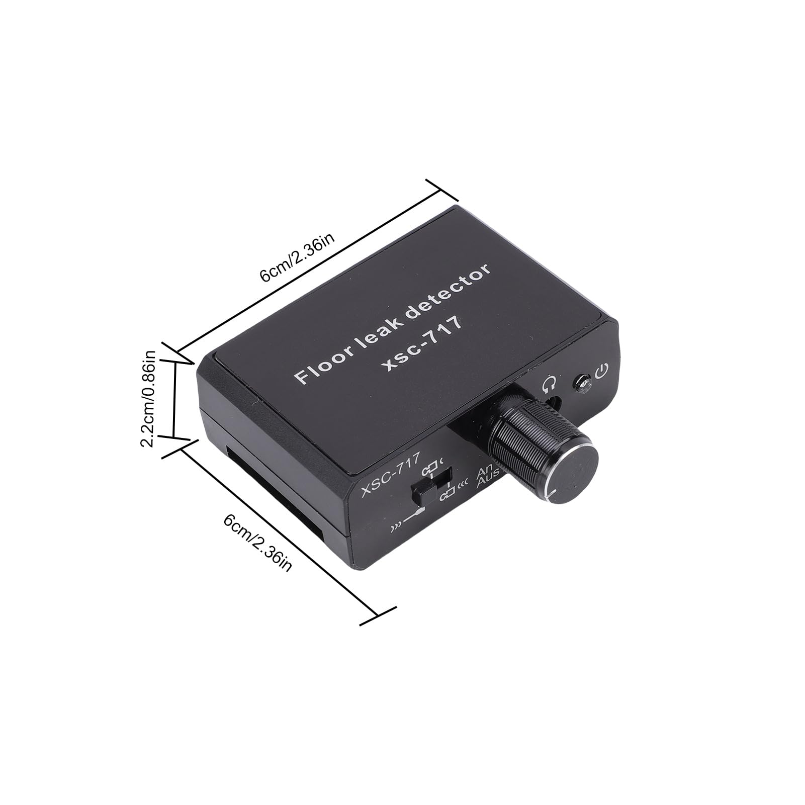 Asixxsix Detector de Fugas de Agua, Sensor inalámbrico portátil con sondas duales y Auriculares, sensibilidad de -70 dB, para tuberías, hormigón, Acero, Obras de construcción (Enchufe de la UE)