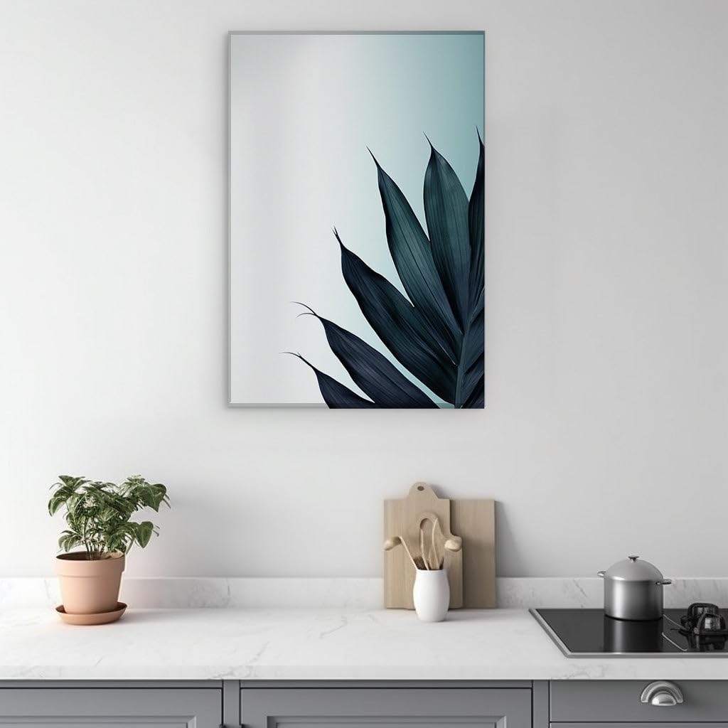 Canvas for Living room. Verdant Solitude in Minimalist Elegance, 27 x 18 inch Canvas Wall Art - Zen Wall Decor