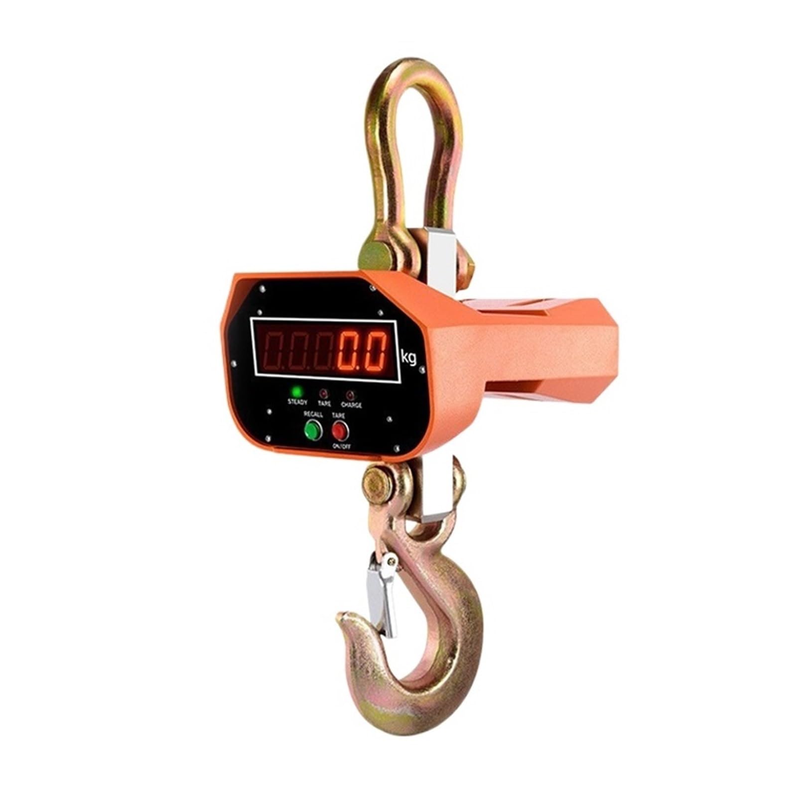 Bilancia per Gru sospesa 1T 2T 3T 5T ​​10T Bilancia Sospesa Wireless Digitale Ricaricabile LED Visualizzazione Diretta Telecomando Gru Bilancia Guscio in Lega di Alluminio(2T 0.5KG)