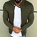 Overdose Abrigo De Invierno Ocio De Los Hombres Pliegues Slim Stripe Fit...