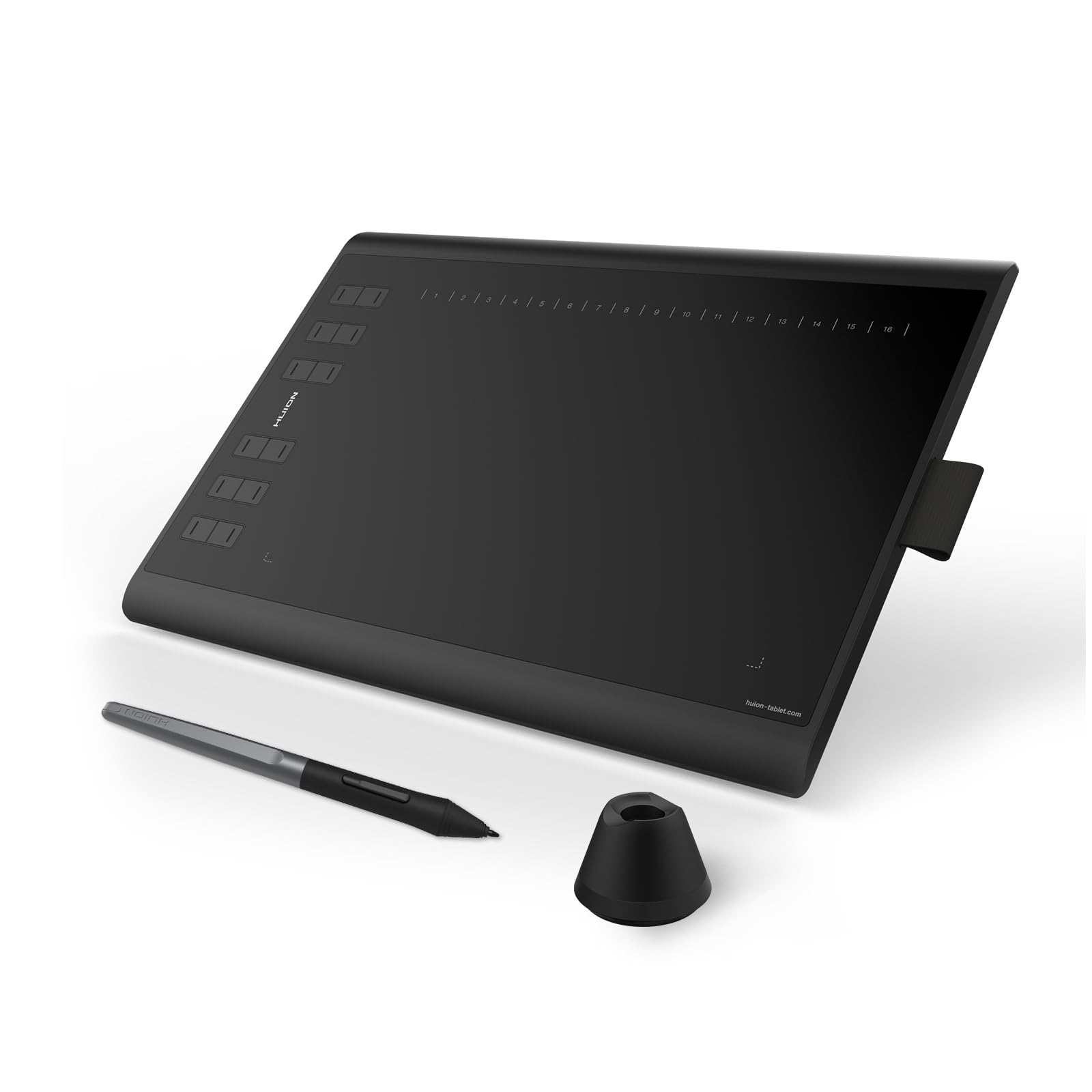 HUION Inspiroy H1060P Grafiktablett mit 10 x 6,25 Zoll Arbeitsfläche, Batterielosem Eingabestift und 12 Hotkeys, Zeichentablett für Win, Mac, Android,Ideal zum Zeichnen, Online-Unterricht und Arbeiten