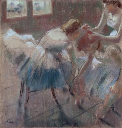 Peinture Degas Trois danseurs - Décoration murale et tableau sur toile moderne 60x90cm