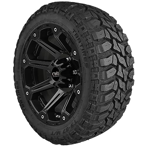 TBB TS-67 M/T Mud Off-Road Light Truck Radial Tire-35X12.50R24LT 35X12.50X24 35X12.50-24 111Q Load Range E LRE 10-Ply BSW Black Side Wall